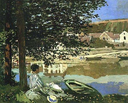 Claude Monet On the Bank of the Seine, Bennecourt, 1868 Germany oil painting art